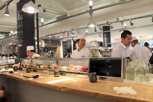 Barra de sushi y sashimi Chelsea Market