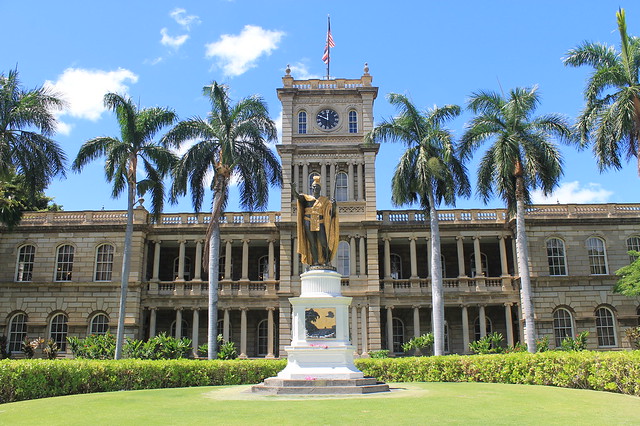 Estatua del rey Kamehameha Oahu Hawai