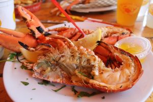 Fired grilled lobster Barking Crab Boston