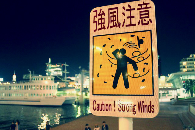 Vientos fuertes Japon