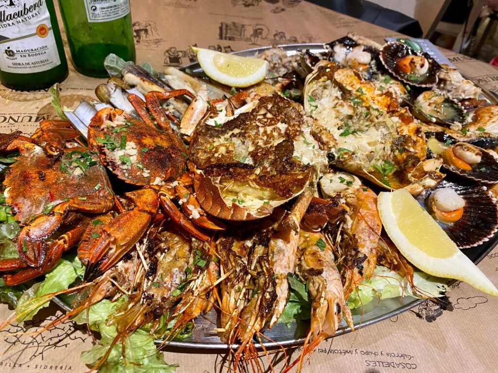 Parrillada mariscos Parrilla Sidreria Muño Gijon